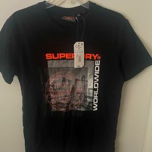 Superdry Shirt Men's Ticket Type City Graphic T-Shirt Black Size M Athletics